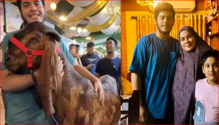 ছাগলকাণ্ডে  মাকে নিয়ে দেশ ছেড়েছেন