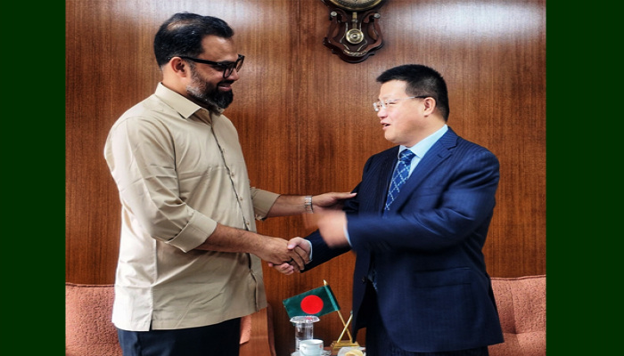 যুব ও ক্রীড়া প্রতিমন্ত্রীর সাথে চীনের রাষ্ট্রদূতের সৌজন্য সাক্ষাৎ