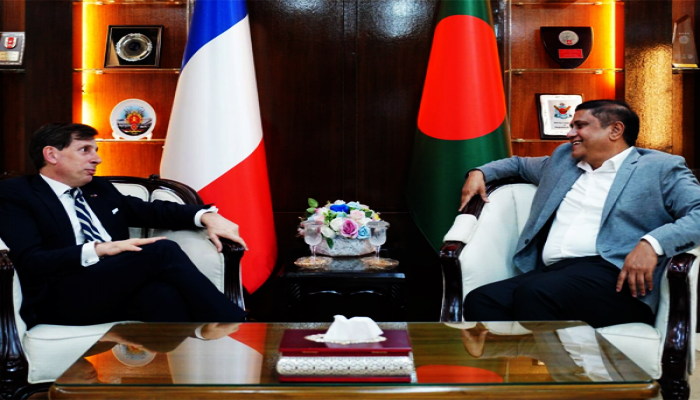 প্রতিরক্ষা উপদেষ্টার সঙ্গে ফ্রান্সের রাষ্ট্রদূতের সৌজন্য সাক্ষাৎ